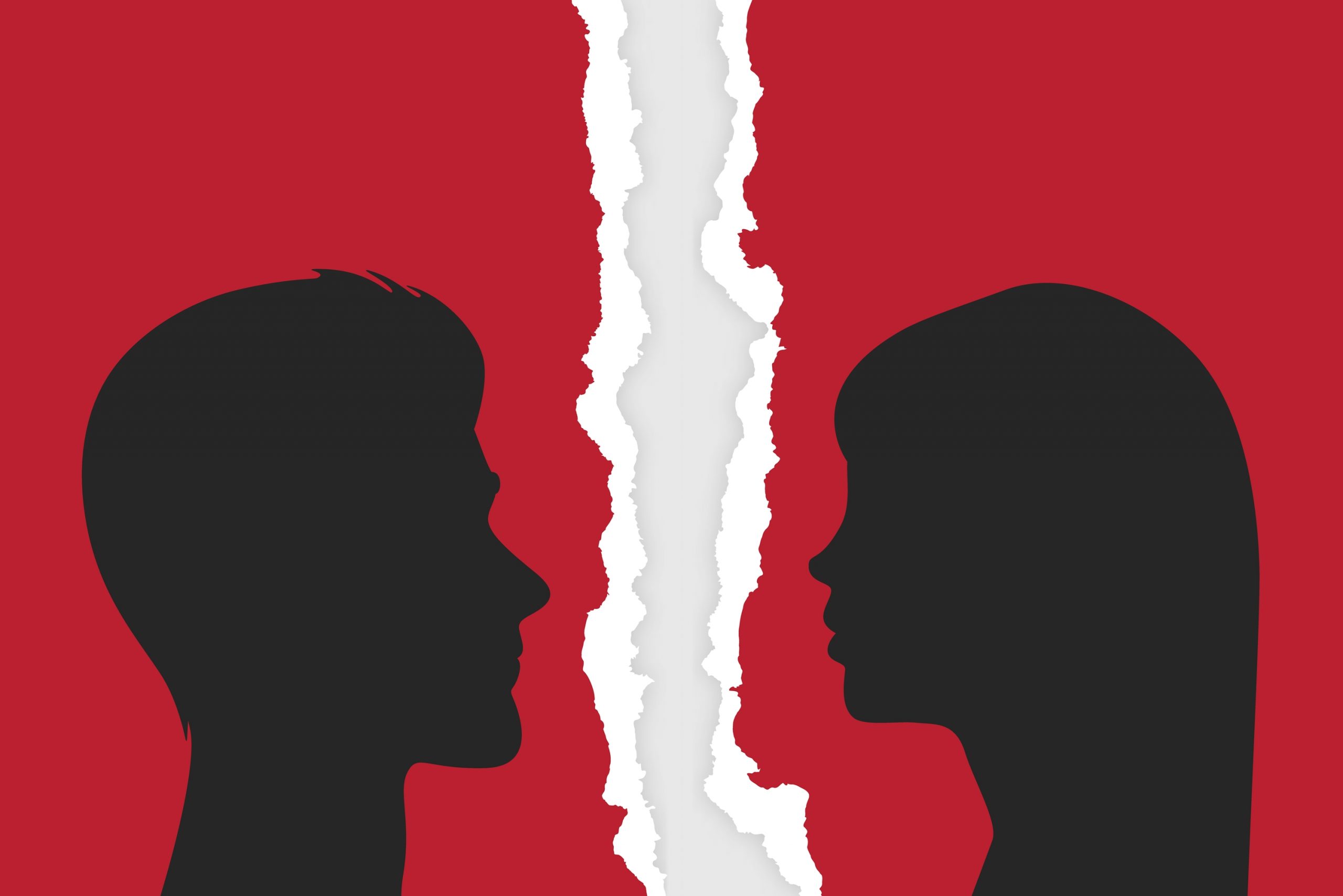 Divorce,Couple.,People,-,Man,And,Woman,-,Silhouette,Closeup